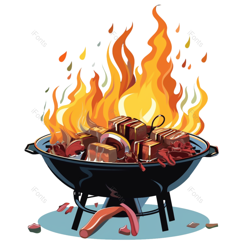 火焰图片,洋葱元素,美食PNG,聚会免抠素材